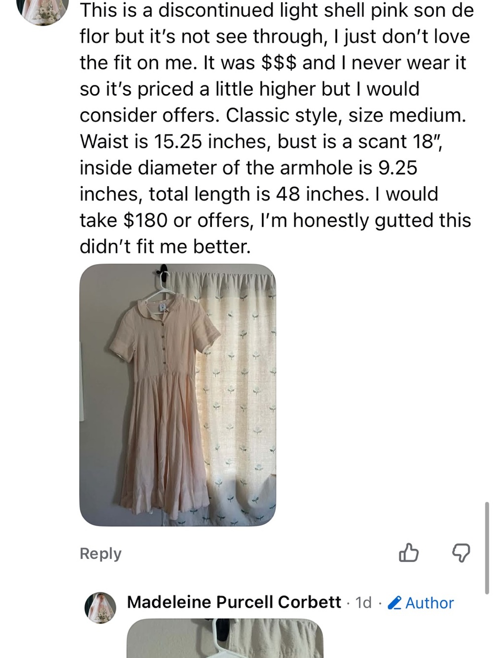 Son de flor classic dress - Picture 2 of 3